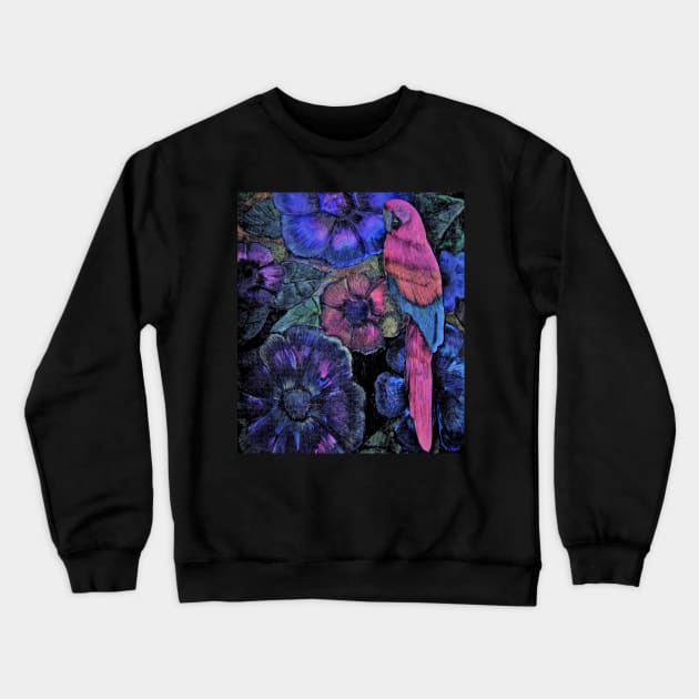 DART TROPICAL MACAW DECO DESIGN EXOTIC ART POSTER PRINT Crewneck Sweatshirt by jacquline8689